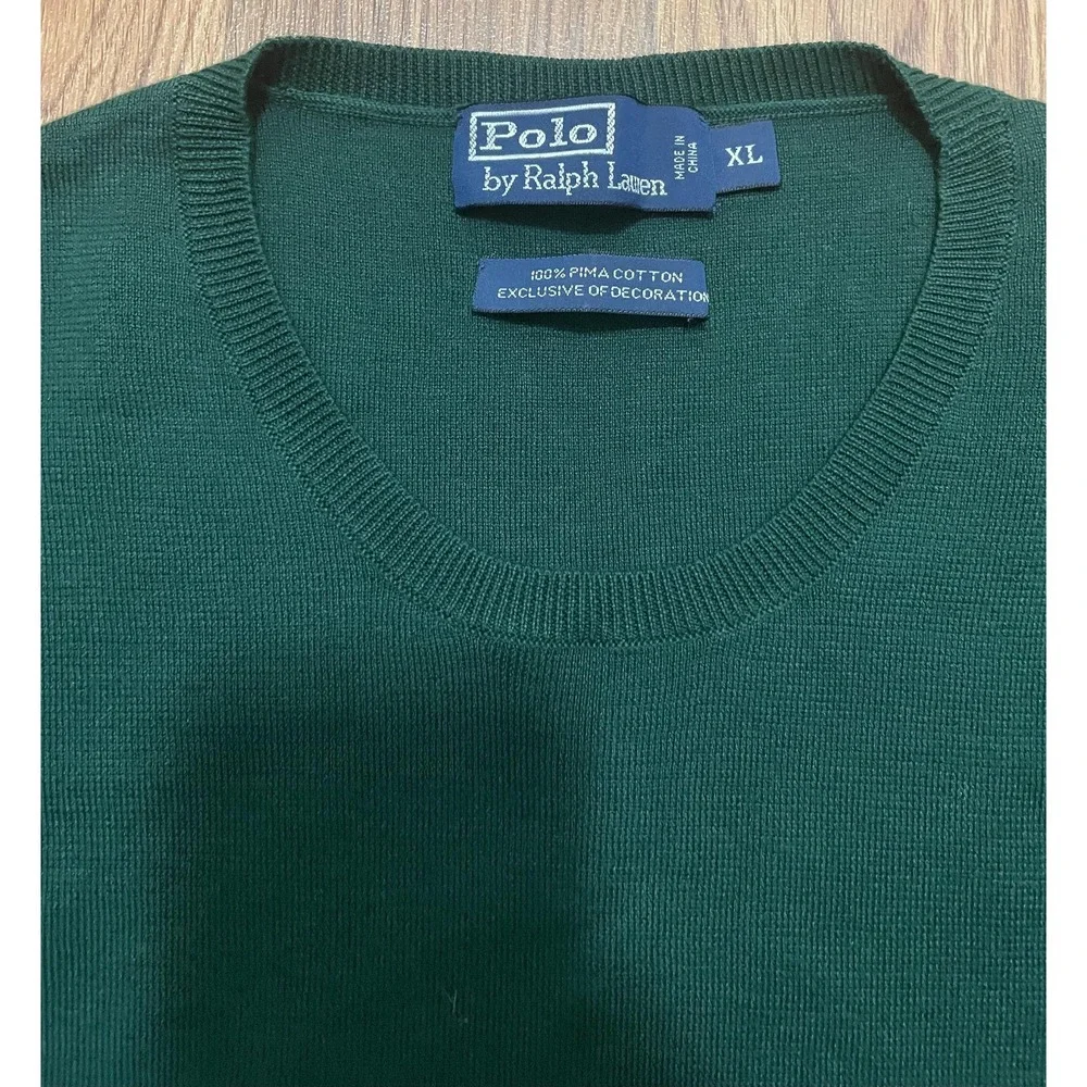 Polo Ralph Lauren Sweater Mens Extra Large Crewneck Pullover Green